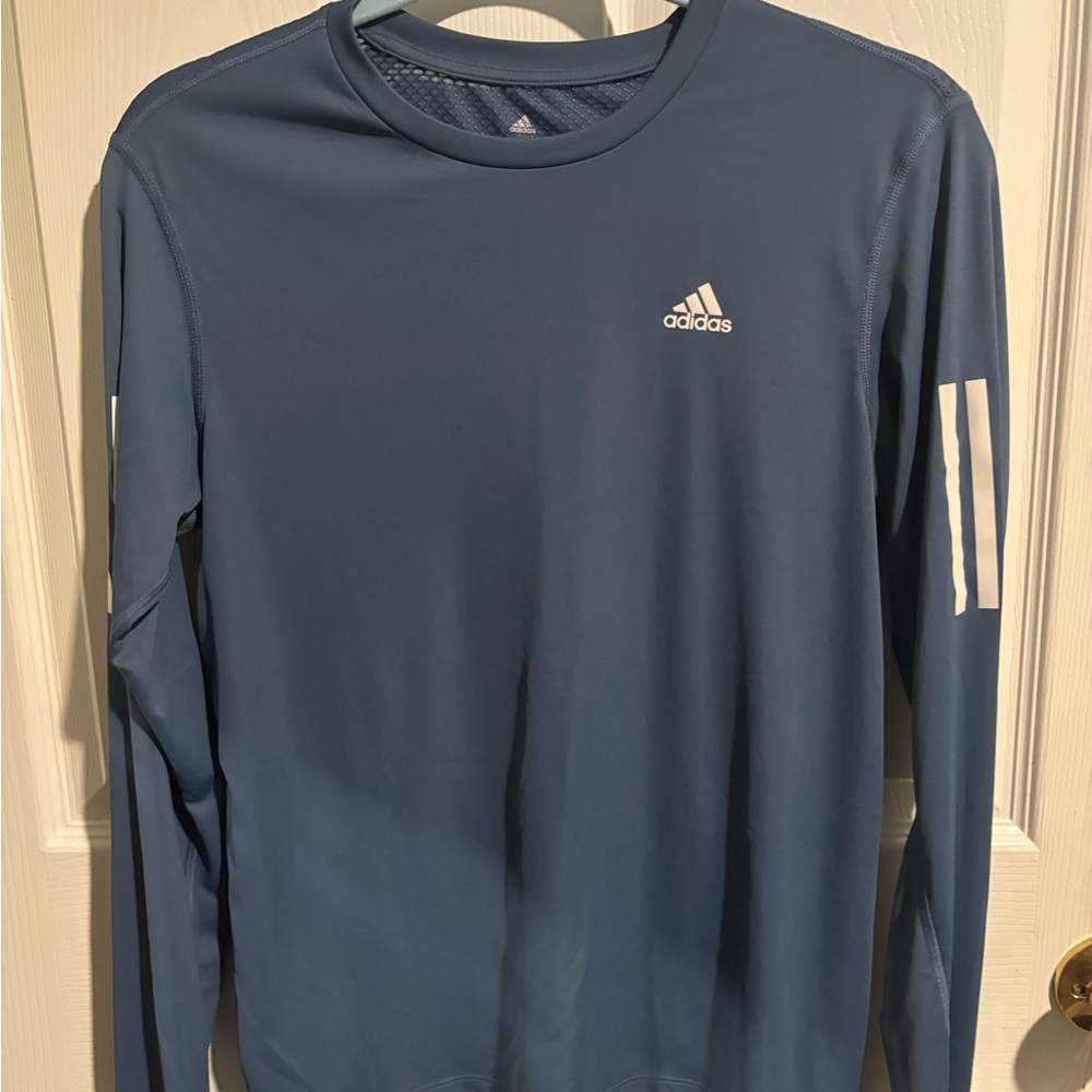 Adidas Women’s Long Sleeve Shirt in Blue with White Accents